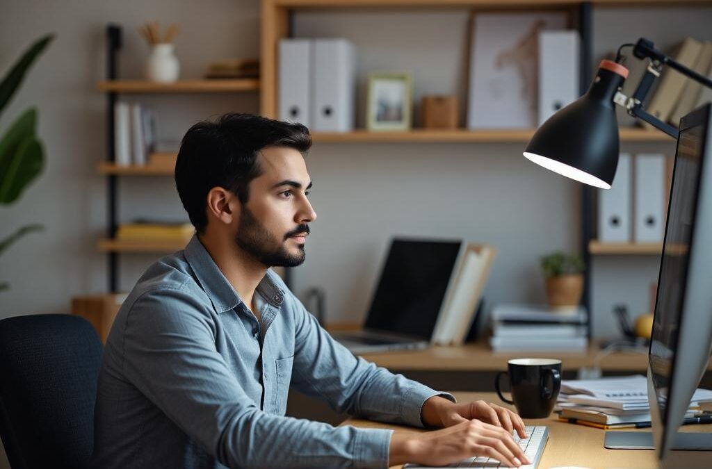 A Man Getting Organized